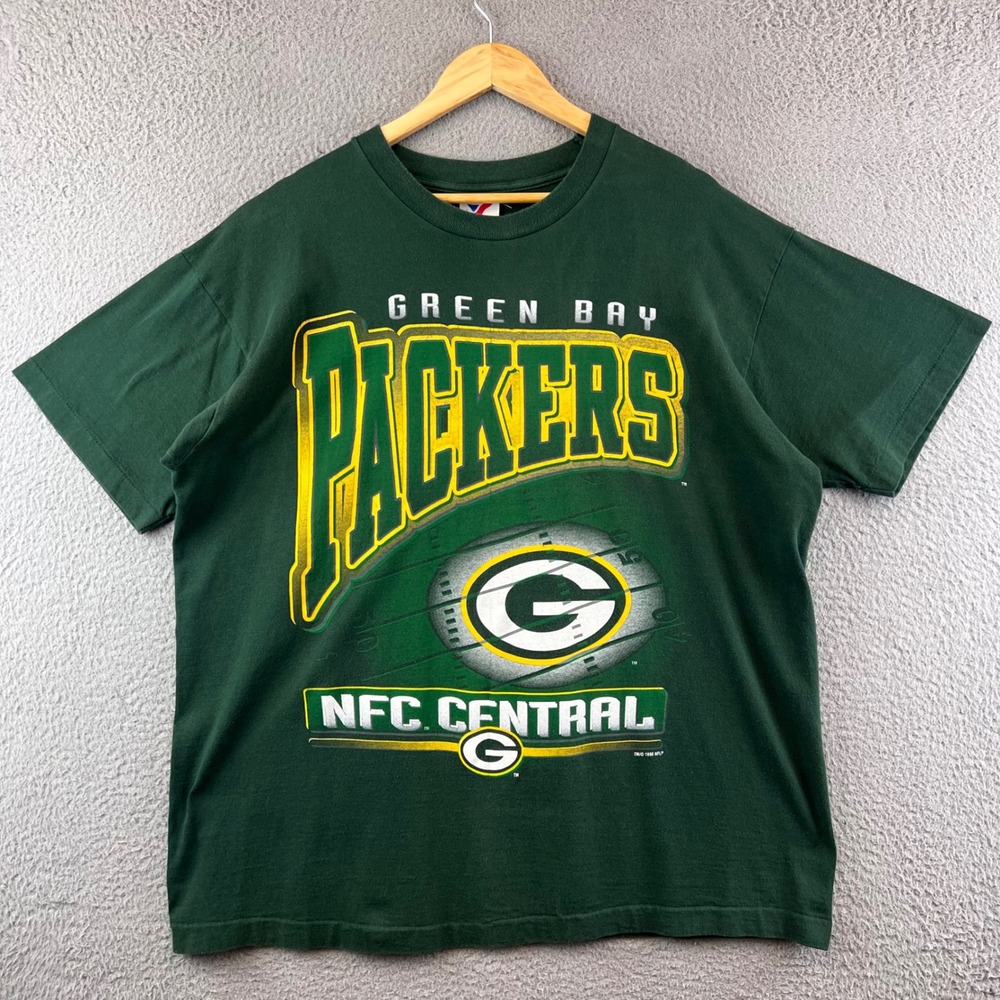 Vintage 90s Green Bay Packers NFL‎ Football T-Shirt XL Artex Sportswear
